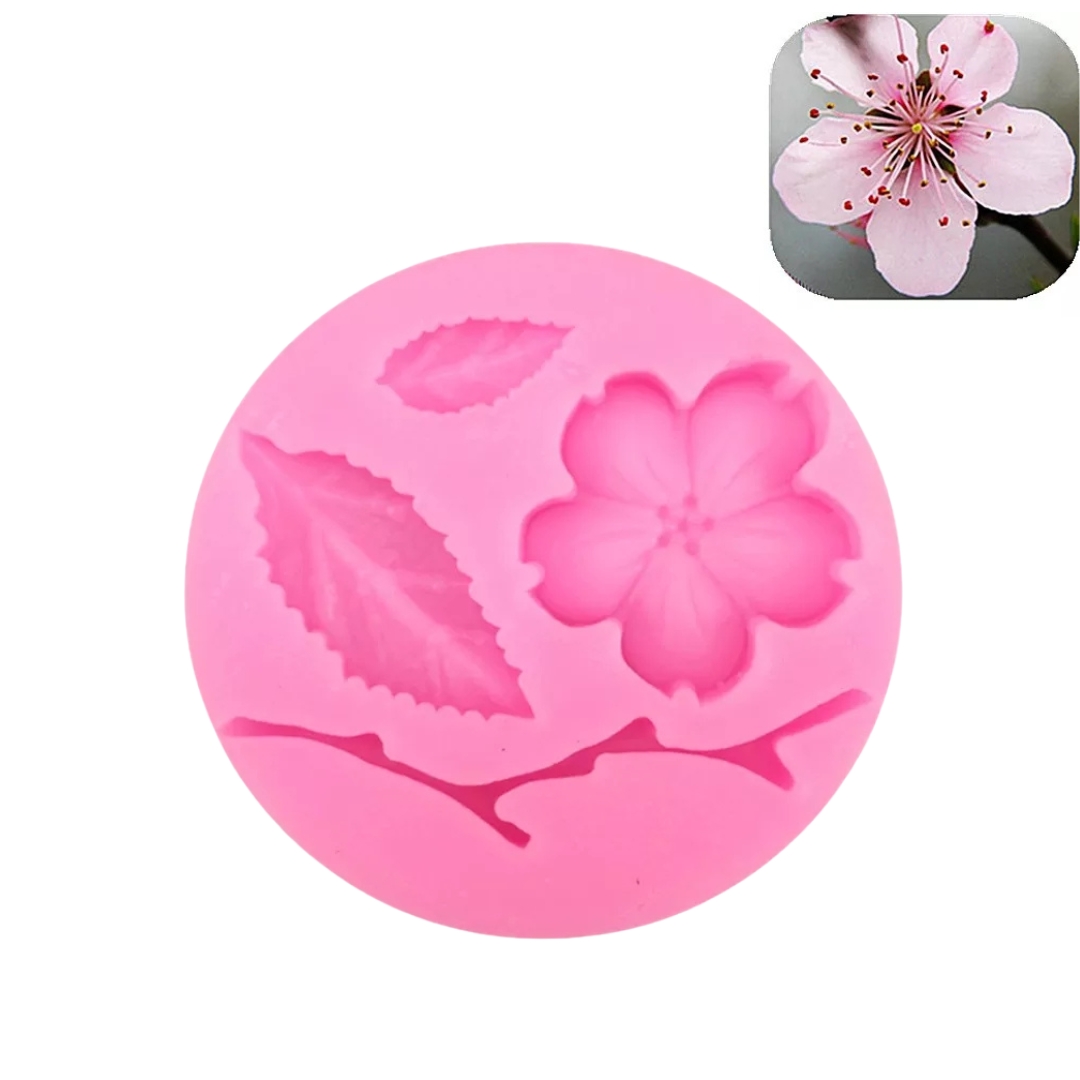 Molde de Silicona Flor Hoja
