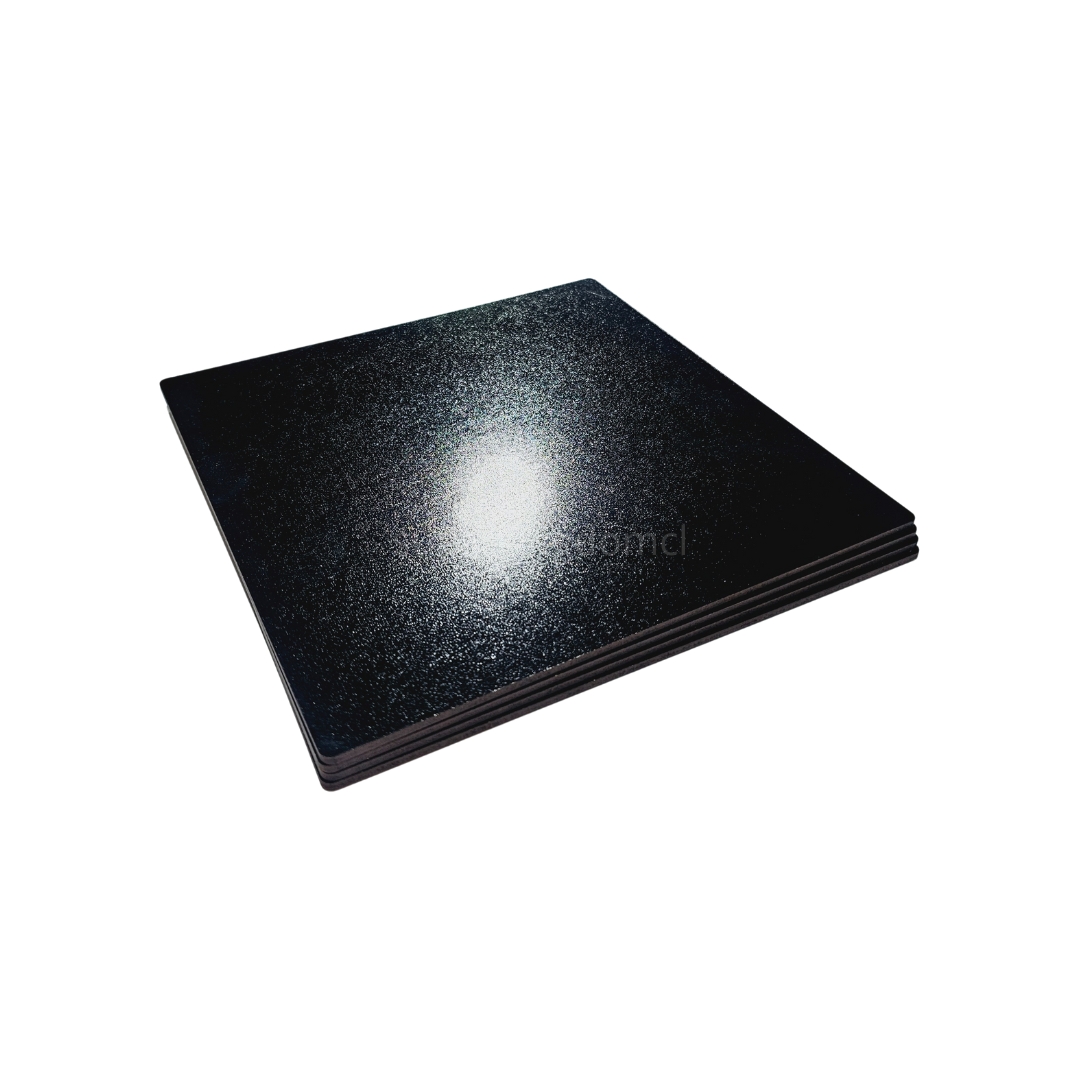 Base de Madera 35cm Negra Cuadrada
