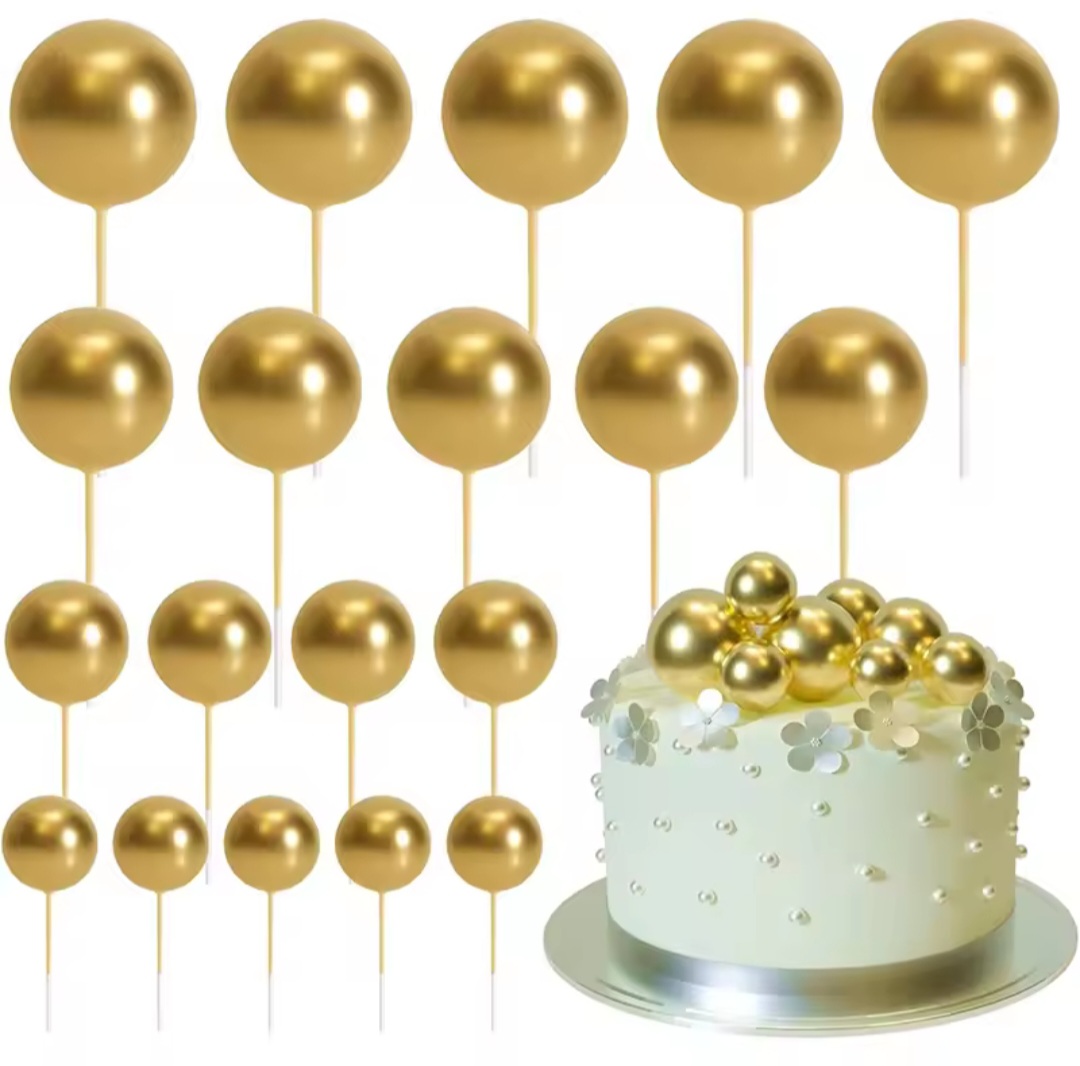 20 Esferas Dorado Topper