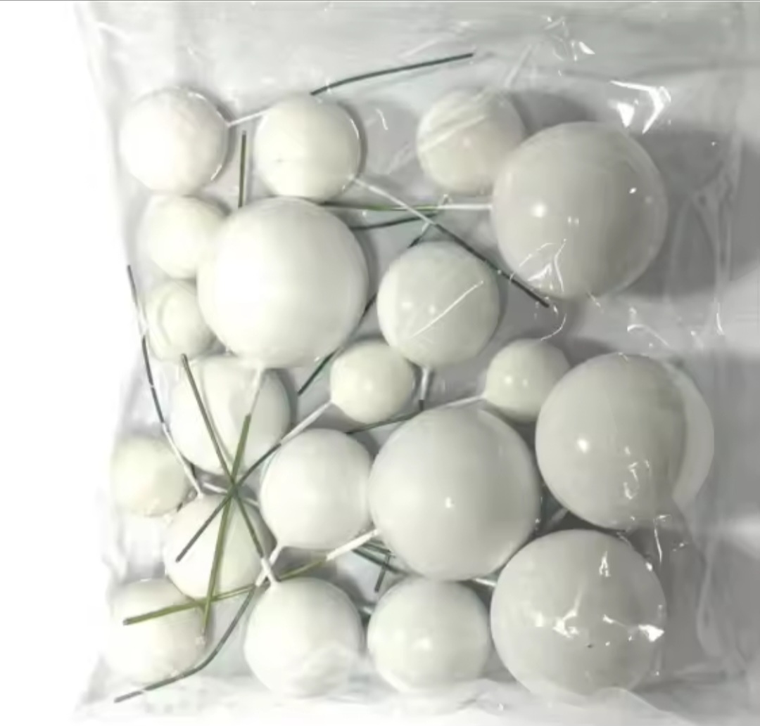 20 Esferas Blanco Topper